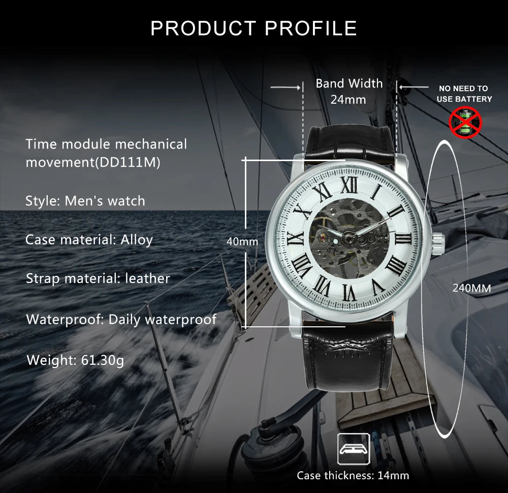 Mens Classic Skeleton Watch