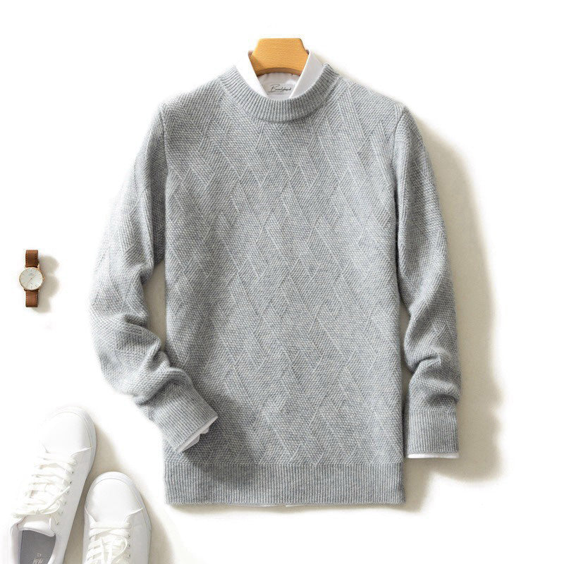 Mens Textured Cashmere Sweater