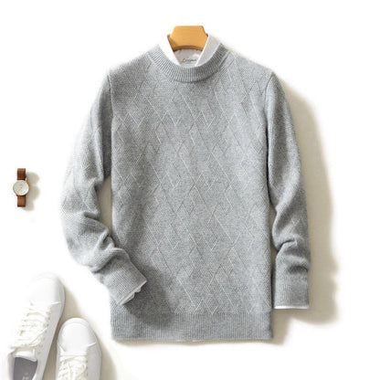 Mens Textured Cashmere Sweater