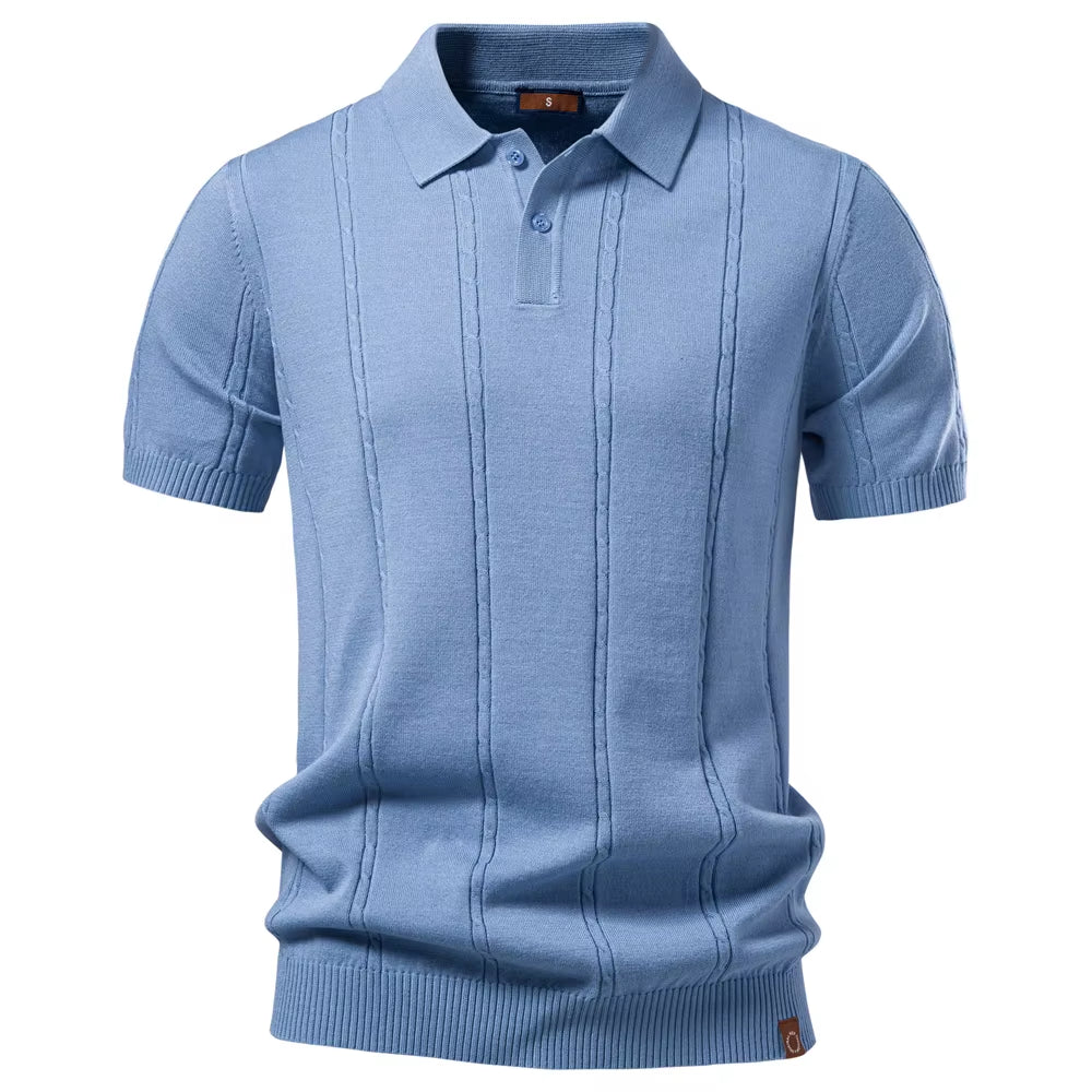Mens Striped Polo