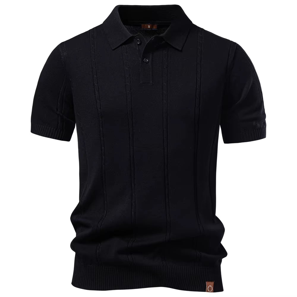 Mens Striped Polo