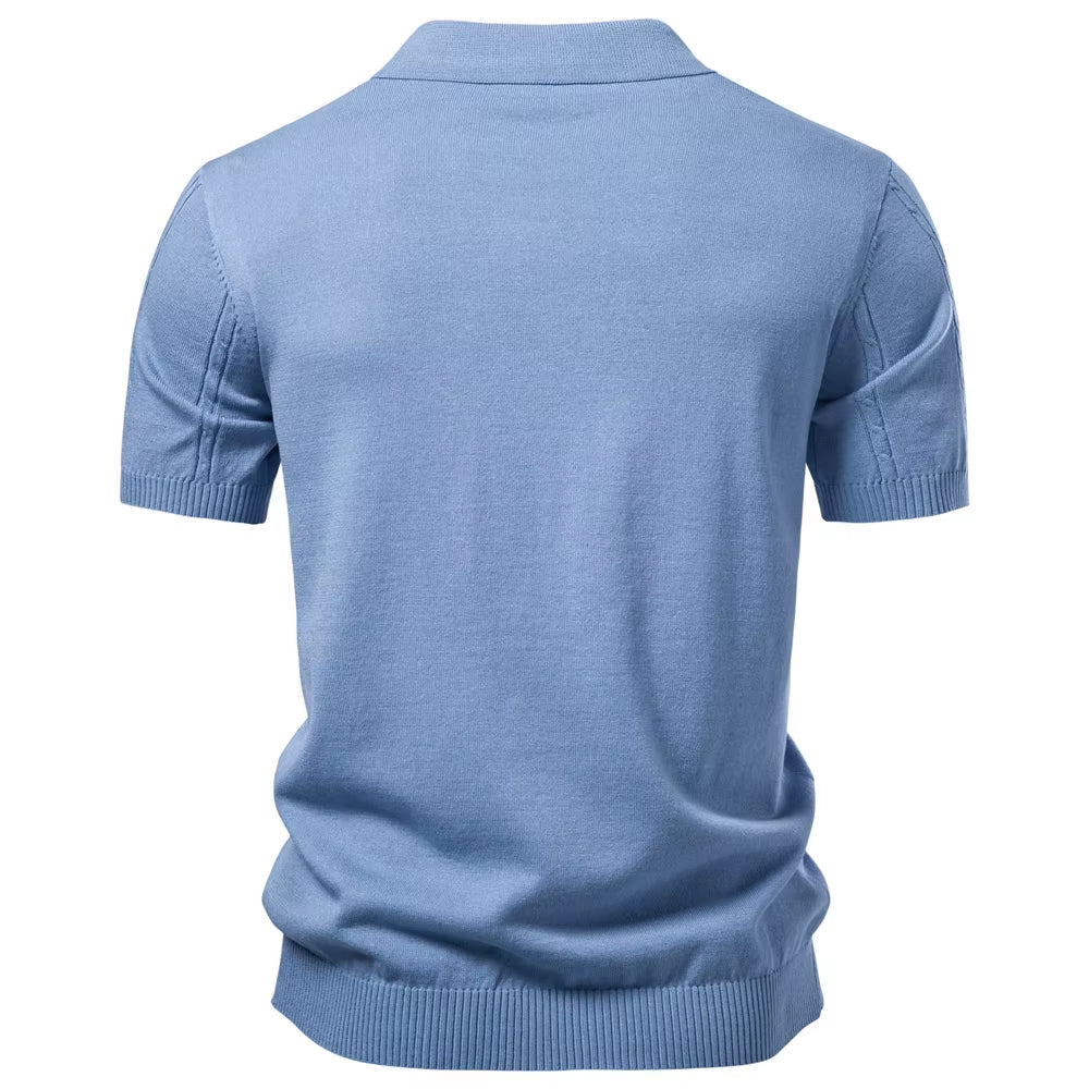 Mens Striped Polo