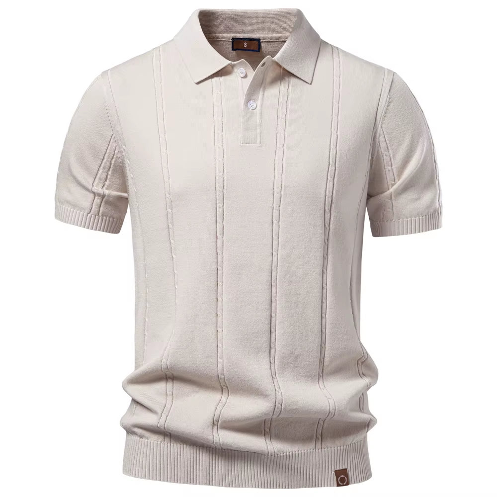 Mens Striped Polo
