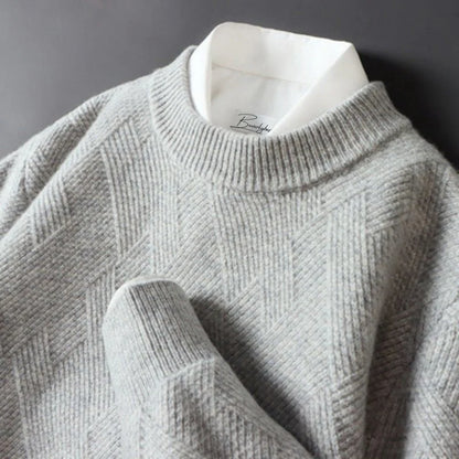 Mens Textured Cashmere Sweater