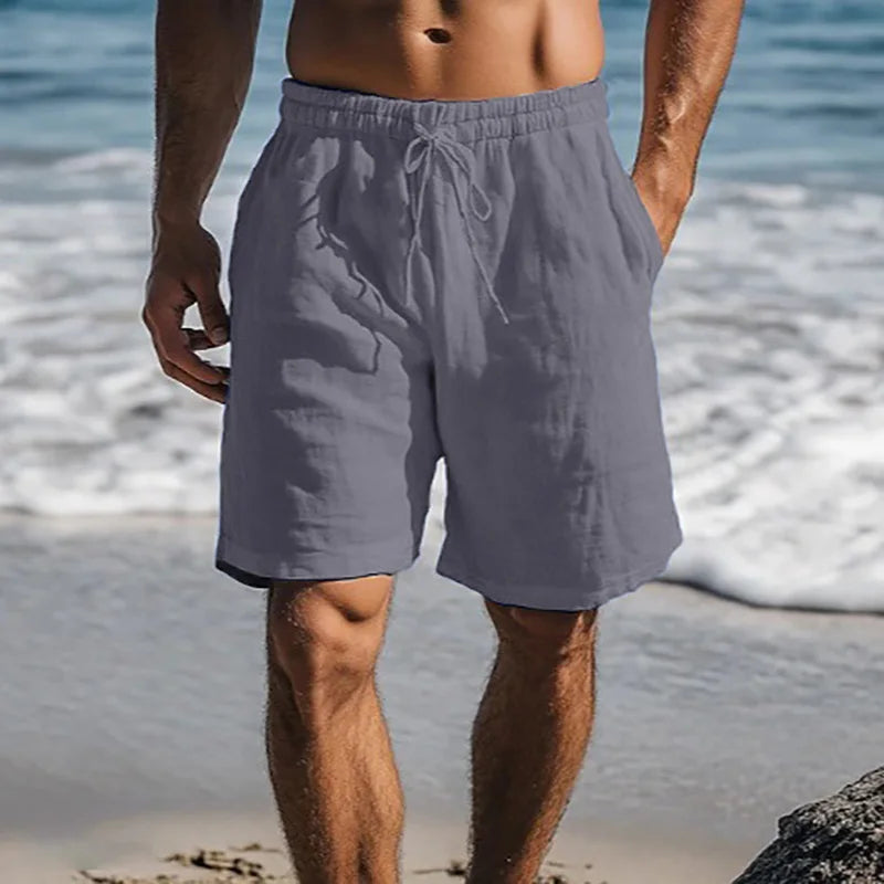 Mens Cotton Linen Shorts