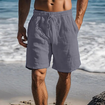 Mens Cotton Linen Shorts
