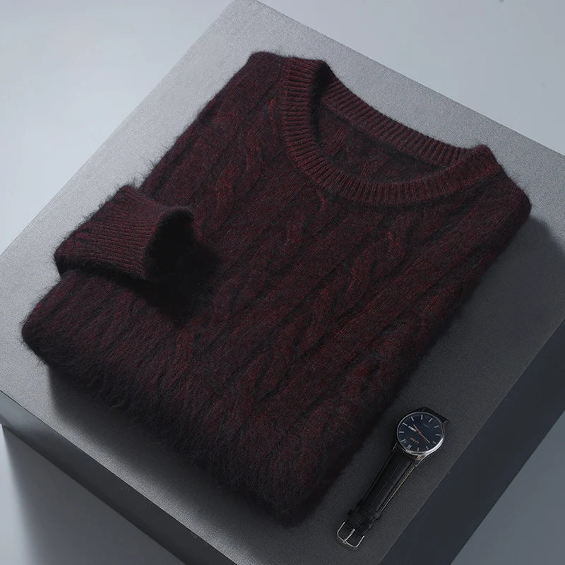Mens Cable Knit Cashmere Sweater