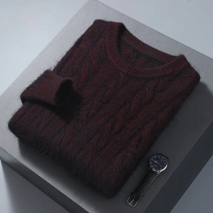Mens Cable Knit Cashmere Sweater