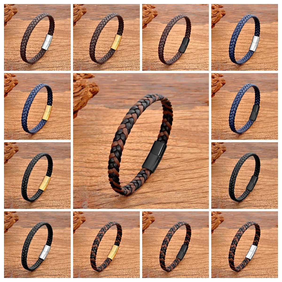 Mens Leather Rope Bracelet