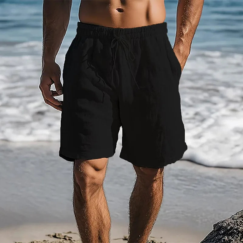 Mens Cotton Linen Shorts