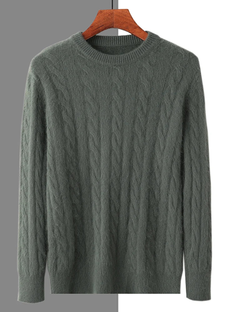 Mens Cable Knit Cashmere Sweater