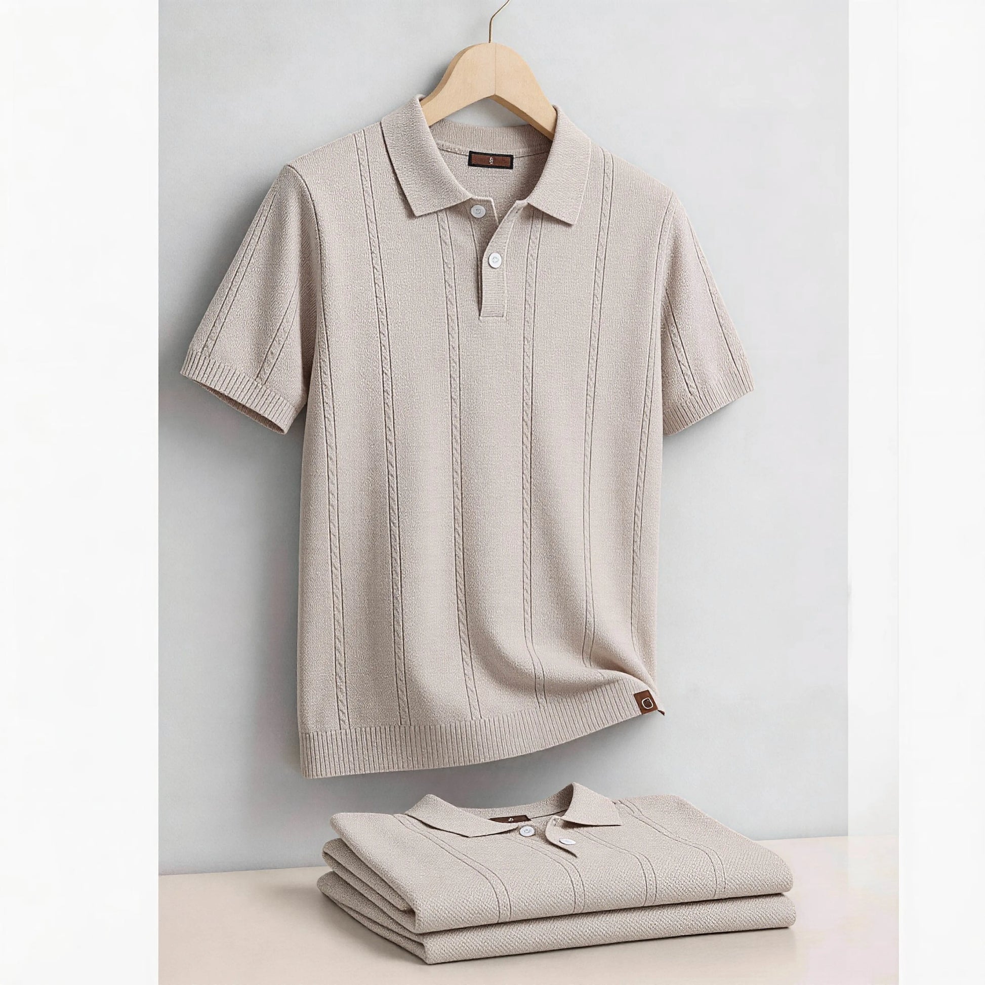 Mens Striped Polo