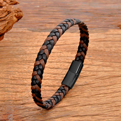 Mens Leather Rope Bracelet