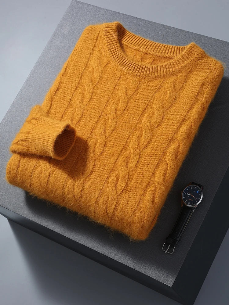 Mens Cable Knit Cashmere Sweater