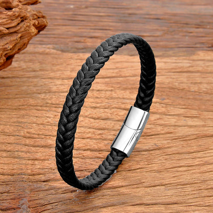 Mens Leather Rope Bracelet
