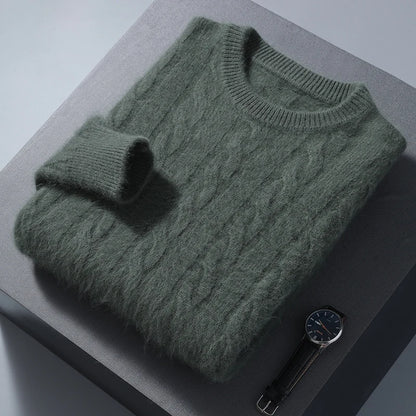 Mens Cable Knit Cashmere Sweater