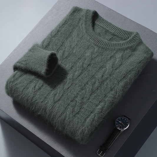 Mens Cable Knit Cashmere Sweater