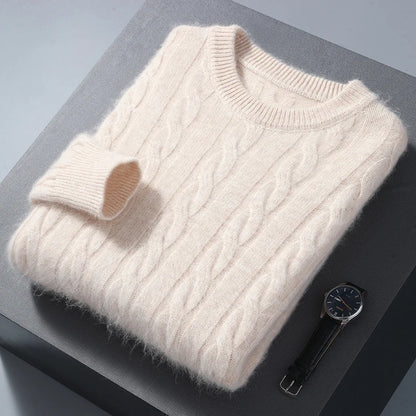 Mens Cable Knit Cashmere Sweater