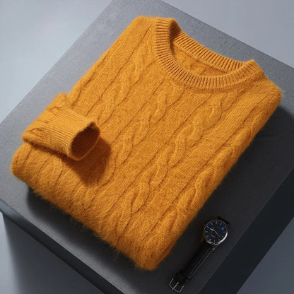 Mens Cable Knit Cashmere Sweater