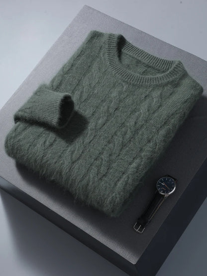 Mens Cable Knit Cashmere Sweater