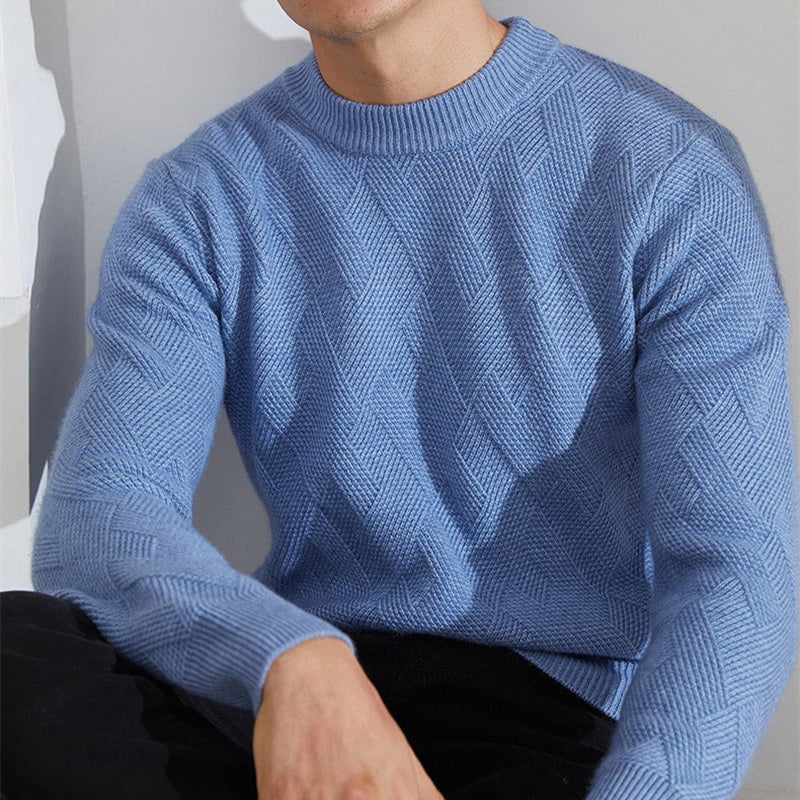 Mens Textured Cashmere Sweater