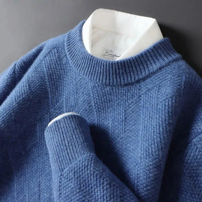 Mens Textured Cashmere Sweater